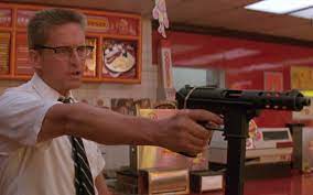 The movie stars michael douglas, in a performance of considerable subtlety and some courage, as a los angeles man who a few years ago thought he had it all figured out. Falling Down 25 Tears Later Does America Get That Michael Douglas Flat Topped Avenger Was The Villain Phoenix New Times