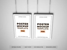 Billboard mockup on blue sky background. Realistic Poster On Wall Mockup Template Graphic By Dendysign Creative Fabrica
