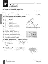 The online math tests and quizzes on finding points and angles on the unit circle. Geometry Chapter 10 Worksheets Tangent Elementary Geometry