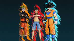 The rest are best guess with naruto and luffy being the slowest. Borja Villen Bonet Naruto Luffy Goku Shonen Jump Heroes