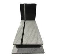 Natural Viscount White Granite Stone Tombstone Monument with Headstone for  Gravestone Polished