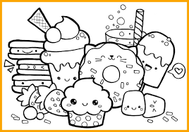 Super cute food coloring book for adults and kids of all ages | 30 adorable & relaxing easy kawaii food and drinks coloring pages. Excellent Image Of Food Coloring Pages Cute Doodle Art Pizza Sheets For Kids Healthy Free Slavyanka Coloring Home
