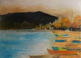 Pogradeci Lake Art Cool Artwork Painting