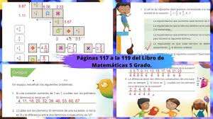 Noviembre 08 2017 desafios matematicos sexto grado edit. Paginas 117 A La 119 Del Libro De Matematicas De 5 Grado Youtube