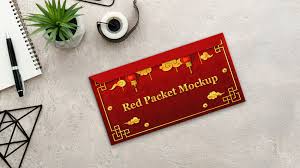 Free Red Packet Mockup Psd Template In 2020 Red Packet Psd Template Free Psd Templates