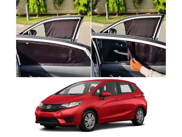 Custom window shade fitting for Honda Fit GK (2016–2020), AI generated