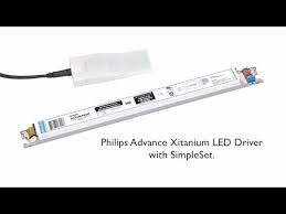 With wide operating windows, slim profile and simple programming, the drivers enable luminaire manufacturers to design luminaires of different sizes and lumen levels for office and. Philips Advance Xitanium Led Drivers With Simpleset Technology Youtube