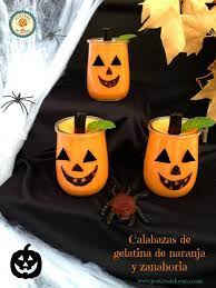 Calabazas De Gelatina De Naranja Y Zanahoria Gelatinas Para Halloween Gelatina De Naranja Postres De Fruta