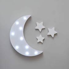Smiling Faces Light Up Moon Stars Stars Wall Decor Light Up Letters Kids Decor