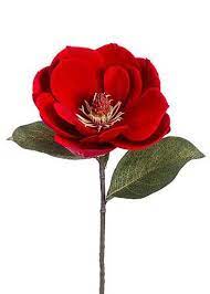 Velvet Magnolia Pick In Red 12 Tall X 6 Bloom Red Flower Bouquet Red Wedding Flowers Red Roses Centerpieces