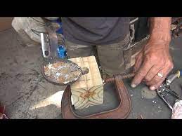 Making Lead Fishing Weights In Wooden Moulds Youtube Sinker Molds Diy Molding Fishing Diy