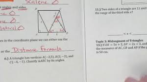 A triangle with one right angle. Unit 4 Congruent Triangles Study Guide Youtube