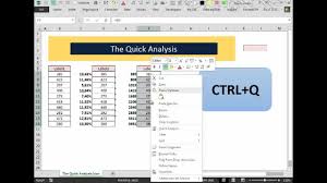 Excel 2013 Video 16 The Quick Analysis Tool