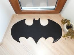 Rug Based In A Batman Logo Shape Doormat Custom Door Mat Etsy Batman Room Batman Logo Custom Doormat