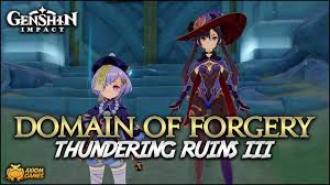 Genshin Impact Domain Of Forgery Thundering Ruins Iii Challenge Dungeon Jpn Dub Youtube