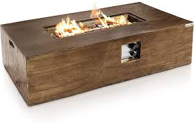 Maybe you would like to learn more about one of these? Buy Concrete Outdoor Propane Fire Pit Table Csa Etl Certified Safe 50 000 Pulse Ignition Weatherproof Square Propane Gas Fire Table Adjustable Flame Thermocouple Pvc Cover Lava Rock Slcnx76 Online In Taiwan B0971gq9hs