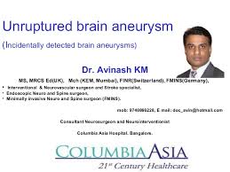 How to spot a brain aneurysm before it's too late. Unruptured Brain Aneurysm