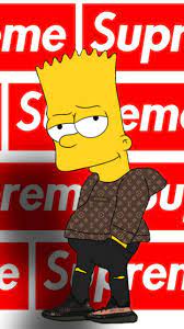 Bart simpson, the simpsons, supreme (brand) wallpaper. Download Bart Flexing Yeezy Wallpaper By Societys2cent 45 Free On Zedge Now Browse Millions Of Popular Bart W Supreme Wallpaper Bart Simpson Simpsons Art