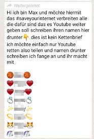 Darin werden nutzer vor dem kontakt zu tobias mathis gewarnt. Jugendliche Wollen Youtube Mit Panischen Whatsapp Kettenbriefen Retten