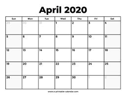 Download This 2020 April Calendar With Holidays In A Print Friendly Layout A In 2020 Calendar Printables Free Printable Calendar Templates Printable Calendar Template