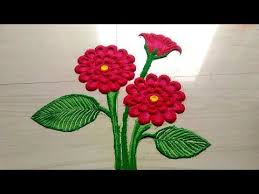 Rangoli Designs With Beautiful Flowers Easy And Simple Flowers Rangoli Design By Jyoti Rathod Rangoli Designs Colorful Rangoli Designs Rangoli Border Designs