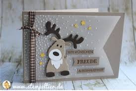 Rudolf Das Rentier Rieselt Leise Stempeltier Weihnachtskarten Weihnachten Karten Karten Basteln
