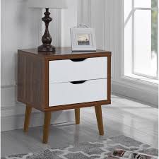 Turn On The Brights Roberta Modern 2 Drawer Nightstand Reviews Wayfair Nightstand Contemporary Nightstand Bedside Tables Nightstands
