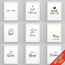 Your bedroom decor is a representation of you—enjoy the process of deciding what makes the cut. Bedroom Prints Black And White Art Prints For Bedroom Framed Wall Art Quotes Ebay