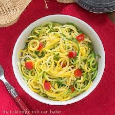 This easy healthy recipe comes together in just 20 minutes, so it's great for weeknight dinners. Zucchini Noodles With Parmesan That Skinny Chick Can Bake
