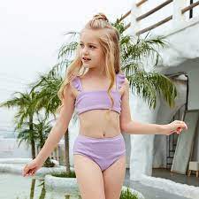 You can also reserve items online for free and. Buy Baby Girl Fashion Ruffled Bikini Set Swimsuit Swimwear 4 8y Kids Children Summer Casual Solid Purple Bathing Suits Beachwear Cicig