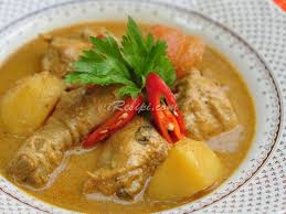 (dicampurkan dengan sedikit santan cair). Resepi Pulut Kuning Kari Ayam
