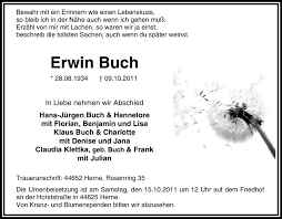 Traueranzeigen von Erwin Buch