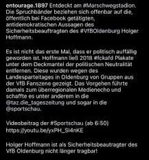 Hotel bavaria & vfb oldenburg. Hoffmann Zieh Leine Schluss Mit Der Altherrenriege Beim Vfb Oldenburg Nika Ol Whv
