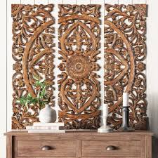 One Allium Way 3 Piece Wood Panel Wall Decor Set Birch Lane In 2020 Wood Panel Wall Decor Wood Panel Walls Carved Wood Wall Art