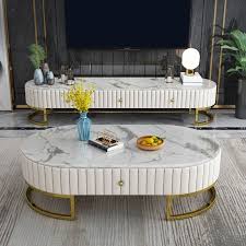 Modern 47 In 2020 Leather Coffee Table Faux Marble Coffee Table Centre Table Design