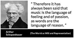 The world as will and representation. Therefore It Has Always Been Said That Music Is The Language Of Feeling And Of Passion As Words Are The Language Of Reason Kwize