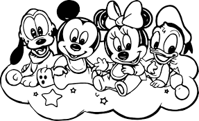 Stats on this coloring page. Cute Baby Mickey Mouse And Friends Coloring Pages Novocom Top