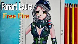 Laura character for free latest free fire news in hindi laura character free mai kese le. Drawing Laura Fanart Laura Trong Game Free Fire Tien Mio Youtube