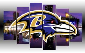 Baltimore Ravens Nlf 6 Panel Frame Football Wall Art Wall Art Canvas Prints Canvas Wall Art