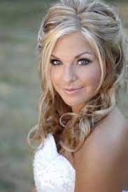 Highlights In Front Pulled Back On Both Sides Gently With Curls Prom Hairstyles For Long Hair Wedding Hairstyles For Long Hair Medium Hair Styles