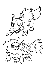 Colorie ses joues en rouge et la pointe de ses oreilles en. Coloriage Pokemon Evoli Et Sa Dresseuse Ondine