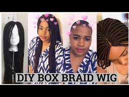 Diy Box Braid Wig Youtube Diy Box Braids Box Braid Wig Wigs