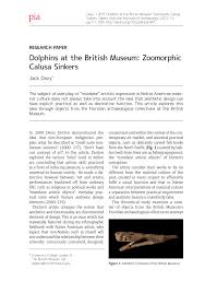 Pdf Dolphins At The British Museum Zoomorphic Calusa Sinkers
