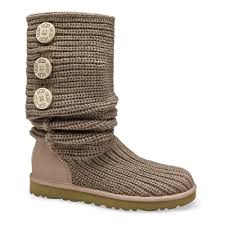 Lush purl knit upper with a round toe. Ugg Cardy Knitted Warmlined Boot Boots From Charles Clinkard Uk