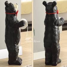 These toilet paper holders are funny and functional. Funny Black Bear Toilet Paper Holder Standing Alone