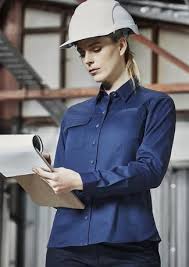 Syzmik Womens Lightweight Tradie Long Sleeve Shirt Zwl121 Queensland Workwearbrendale Workwear Qldw Lightweight Long Sleeve Long Sleeve Shirts Long Sleeve