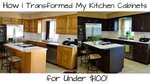 How I Transformed My Kitchen Cabinets For Under 100 Youtube