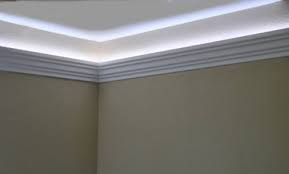 The molding for indirect lighting is an excellent choice in the bathrooms of older homes as insufficient lighting is commonly a problem. Install Raceway Wires Led Rope And Indirect Lighting In Foam Crown Molding