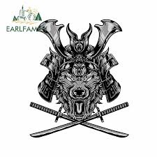 Маё сузуказе, ричард кансино, дин вайн и др. Earlfamily 13cm X 10 8cm Cool Samurai X Wolf Sticker Personality Auto Car Decals Motorcycle Shopee Malaysia