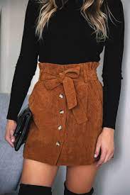 No Loose Ends Tan Corduroy Skirt Trendy Outfits Winter Fashion Fall Outfits